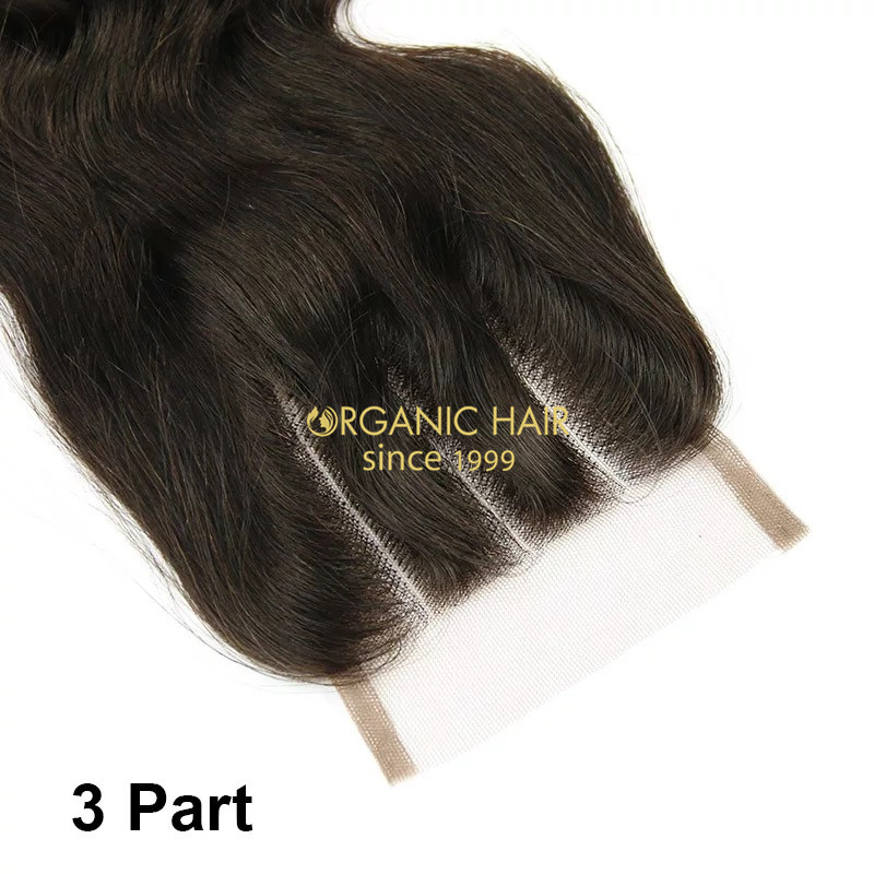 Brazilian virgin human hair pieces lace closure 